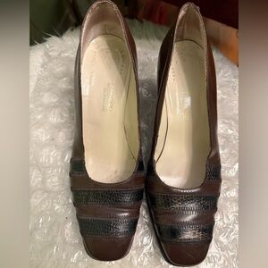 Varese Italian Leather Brown and Black Shoes